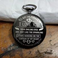 Fashion Laser Engraving Series Quartz Pocket Watch