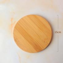 15cm/59inch Skersmens Apvalūs Padėkliukai Bambukinis Padėklas Arbatos Kavos Puodelių Padėkliukai Bambukinė Medinė Lėkštė Atspari Karščiui Stalo Reikmenys Puodelio Padėkliukas 5.9inch Diameter&Round