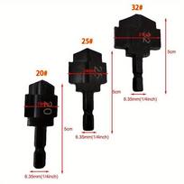 3Pcs Water Pipe Expansion PPR Lifting Stepped Drill Bit Hexagon Shank For Plumber Repairing Step Drill 20/25/32mm 6.35mm 3pcs
