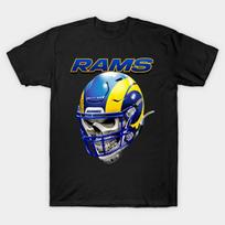 Men Black Print T-shirt Rams Helmet No-Cut Transfer Paper Print Cotton Tshirt S