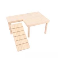 Easy to Install Wooden Ladder Platform DIY Stairs Toy Playground New Jumping Board  for Small Pets A-Small