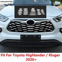 Front Grille Net Sequin Decoration Cover Trim For Toyota Highlander / Kluger  - 2025 Stainless Steel Accessories Exterior