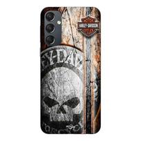 Case For Samsung Galaxy S24 Harley Davidson vintage skull Maniacase juoda