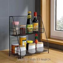 Multi-layer Snack & Spice Rack with Cup Holder for Desktop & Kitchen