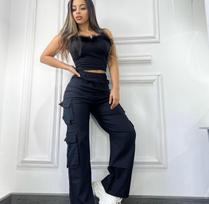 Straight Cargo Pants Women High Waist Baggy Trousers Casual Wide Leg Slim Vintage Y2K Streetwear Pocket Fashion Casual Pants S