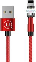 USAMS ŽAIBOLAIDIS 1M 2.1A MAGNETINIS IPHONE 12 13 14 15 GREITAS