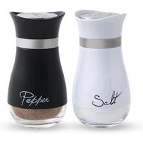 2-piece glass spice jar set, used for storing pepper, salt and other spices - highly suitable for kitchen seasoning and storage