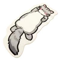 Cute Cat Bath Rug, Irregular Animal Shaped Floor Mat, Soft Absorbent Non Slip Area Carpet for Bath Tub, Shower, Bedroom, Living Room 40x120cm F