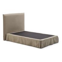 Taupe spalvos viengulė lova audiniu dengta 90x200 cm Jaira – Kave Home