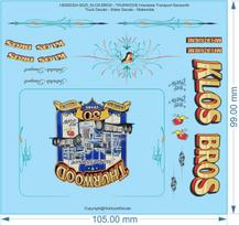 KLOS BROS - THURWOOD Interstate Transport Kenworth Truck Decals - 1/14, 1/25, 1/50 - Water Decals - Waterslide, 1/25 - Waterslide, 1/25