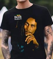 Bob Marley marškinėliai Juodi Medvilniniai S-5XL S