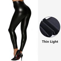 Women's High Waist Shiny PU Leather Leggings Skinny Stretch Long Pants Plus Size Sexy Faux Leather Trousers Temu Hot Sale Autumn Bottoms S