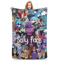 Sally Face žaidimas Anime SF pledas koralinis vilnos pliušinis siaubo Sal Fisher lengvas metamas pledas lauko kelionėms pliušinė plona antklodė 130cmx150cm