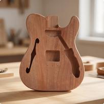 Guitar Body with F-Hole Matte Replacement Contoured for Luthier