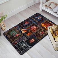 Devils Portrait Gallery Pattern Rug Floor Mat for Living Room or Bedroom Soft and Comfortable Carpet a Gift for Birthday and Holiday. 40x60cm( 15x23in )