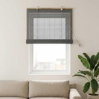 Roller Blind Gray 40 x 160 cm Bamboo