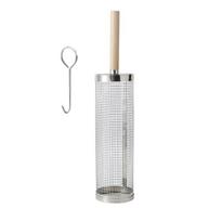 2/3Pcs Set Cylinder Rolling Grilling Basket Stainless Steel Barbecue Rack Barbecue Cage  Camping S-2pcs set