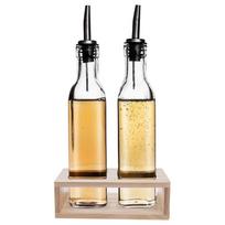 Salt and pepper shakers with stand, 3 pieces.