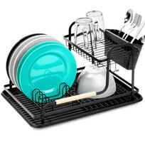 Black dish drying rack 39x16x14.5 cm