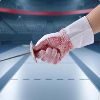 Fencing Competition Hand Grip Surface Fingered Glove AntiSlip Protection Right S