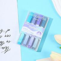 Gradient Color Large Capacity Highlighter For Student Note Marking And Journal Graffiti 4pcs