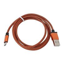 Platinet Hermes Micro Usb To Usb Fabric Braided Cable Cable 2A 1M Orange [43305]