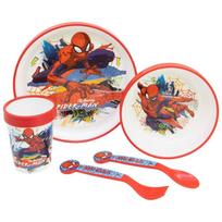 Spiderman Children'S Non-Slip Dish Set 5 Pieces