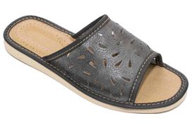 Gray women's slippers, comfortable house slippers, women's flip-flops 42