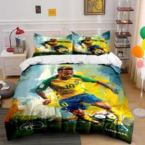 Soccer Player Design Bedding Set Bedding set (1 duvet cover, 2 pillowcases, duvet not included) 135x200cm