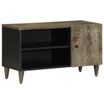 Szafka Rtv Jasnoszara 80X31,5X46 Cm Drewno Lite Mango