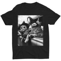 Funny Halloween Gangster Cats Hiphop 90s 80s Street Unisex T-Shirt XXL