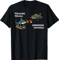 New Tralalero Tralala Brainrot Meme Bombardino Crocodilo Italian T-Shirt XXXL
