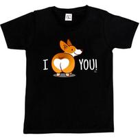 1Tee Kids Boys Corgi loves you with all it's butt T-Shirt XXXL