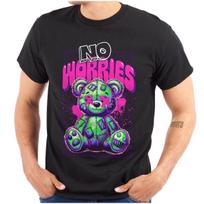 Cool Urban Streetwear No Worries Teddy Bear Womens or Mens Crewneck T Shirt Tee XXXXL
