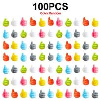 100pcs Hand-shaped Rubber Holder Glasses Cable Power Cord Charging Line Self Adhesive Mini Hook Car Storag Organizer Gadget