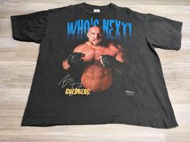 Vintage 1998 WCW Goldberg Who's Next T-Shirt 2XL Black Wrestling Tee Unisex T-Shirt L