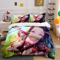 Anime Girl Design Bedding Set Bedding set (1 duvet cover, 2 pillowcases, duvet not included) 135x200cm