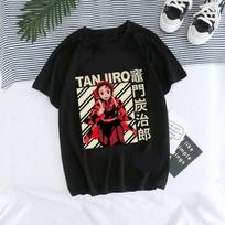 Japanese Anime Demon Slayer T Shirt for Women Kimetsu No Yaiba Nezuko T-shirt FeUnisex Tanjirou Kamado Graphic y2k Clothes Tops L