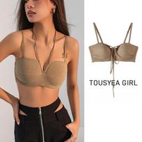 Women's Bras Bandeau Sling Underwear Inner Tops For Lady Fashion Bras Tank Tops Black Sexy Bras Girls Y2K Bras Backless 38/85AB