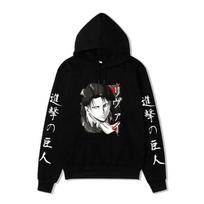 Anime Attack on Titan AOT Merch Ackerman Levi Scout Regiment Printed Hoodies Autumn Winter Sweatshirts Pullovers S