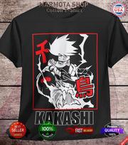 Kakashi Shirt Naruto Shippuden Sasuke Itachi Anime Unisex Tee T-Shirt All Size 4XL