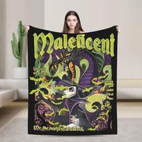 Villains Sleeping Beauty Maleficent Poster Flannel Throw Blankets  Blankets for Home Bedding Throws Super Warm Quilt Breathable 30x40in