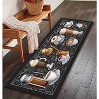 Minimalist Coffee Bean Rug Textured Print with Realistic Falling Beans in Deep Brown Simple Yet Sophisticated Mat To Elevate 40X60CM