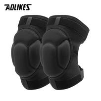 AOLIKES 1Pair Knee Pads For Athletic izable Fit Black Thicken Sponge Support Kneepad Sport Anti-Slip Collision Avoidance Knee Pads M
