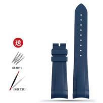 For Tudor Black Bay IWC Omega Seamaster strap 22mm Black Blue Red Green Curved End Soft Silicone Rubber Wrist Watch Band 22mm