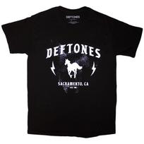Official Deftones T Shirt Electric Pony Black Classic Rock Metal Band Licensed S