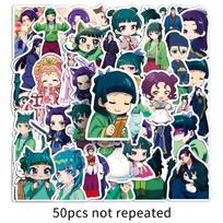 50 Sheets: Medicine House Girl's Murmur Stickers - Japanese Manga Cats & Ren Shi Character Phone Case Graffiti Stickers.
