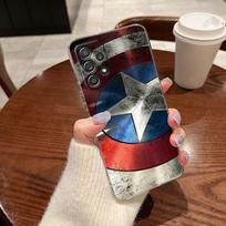 Marvel Captain America Shield Clear Case For Samsung Galaxy A57 A37 A56 A36 Cases A55 A54 A35 A26 A07 A17 A16 A06 A36 A15 Cover Galaxy A54 5G
