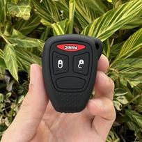 For Chrysler Pacifica Aspen 300 Dodge Caravan Jeep Wrangler Commander Grand Cherokee 3 Buttons Silicone Key Cover Case Keychain
