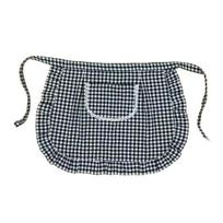 Kitchen Half Apron with Large Front Pocket Adjustable Waist Oil-Proof Apron Stain-Resistant Plaid Washable Apron for Cooking And Housework